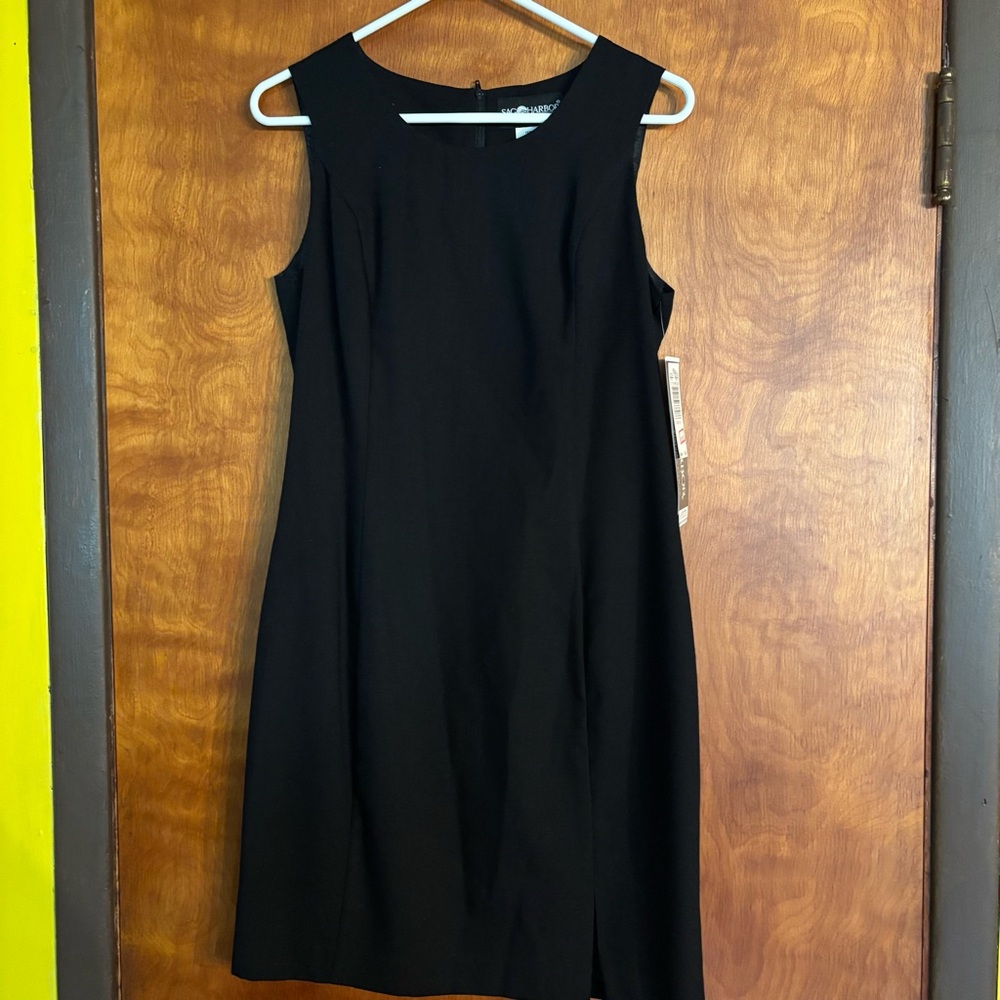 New Sag Harbor Black Sleeveless Dress Women’s 10 Petite